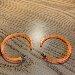 Neon orange hoops